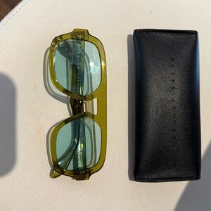 Elisa Johnson Jane Olive Green Sunglasses